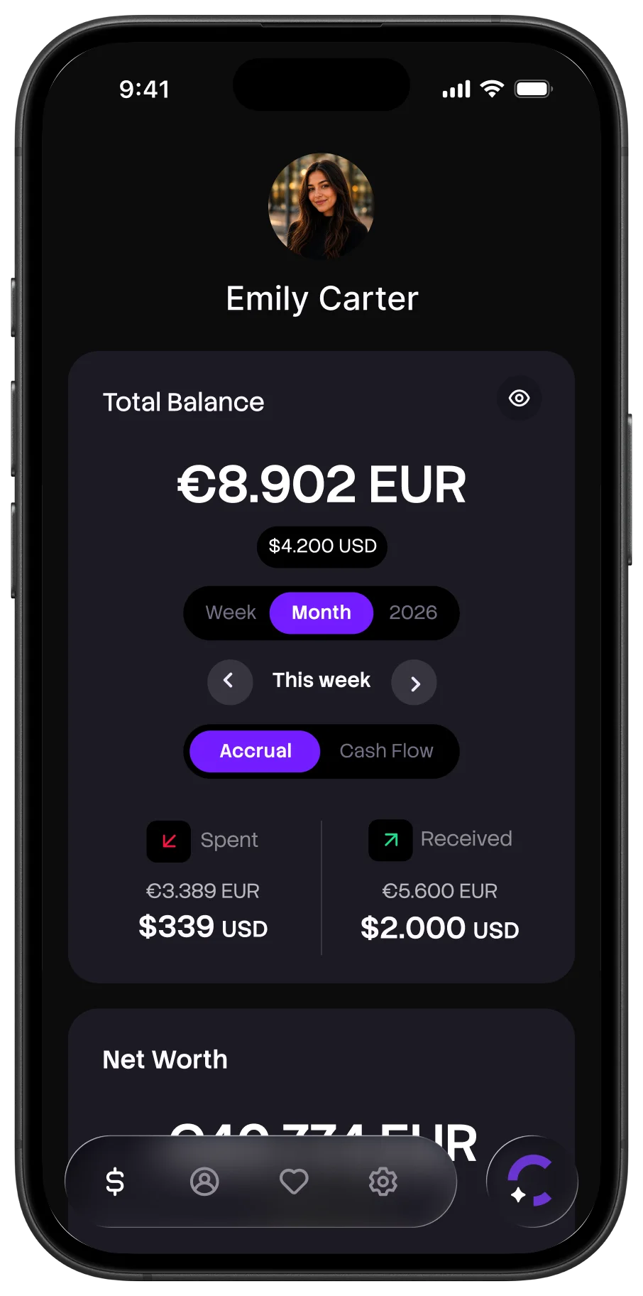 Clatri money dashboard